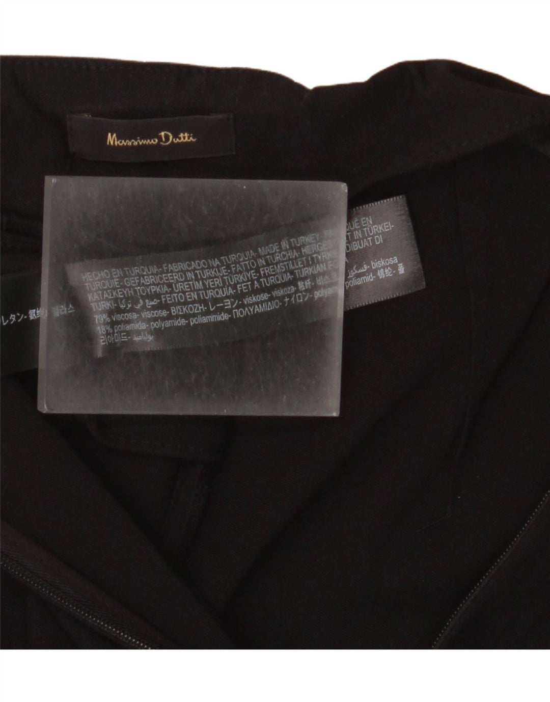 Massimo Dutti Γυναικείο παντελόνι μποτάκι EU 34 2XS W26 L30 Μαύρο βισκόζη