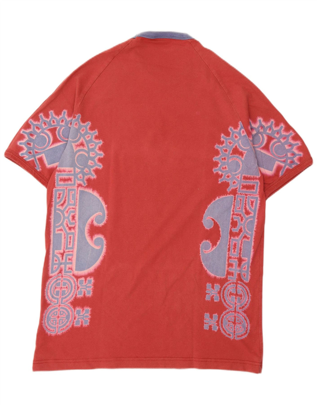 REPLAY Ανδρικό γραφικό T-Shirt Top μεγάλο κόκκινο βαμβακερό