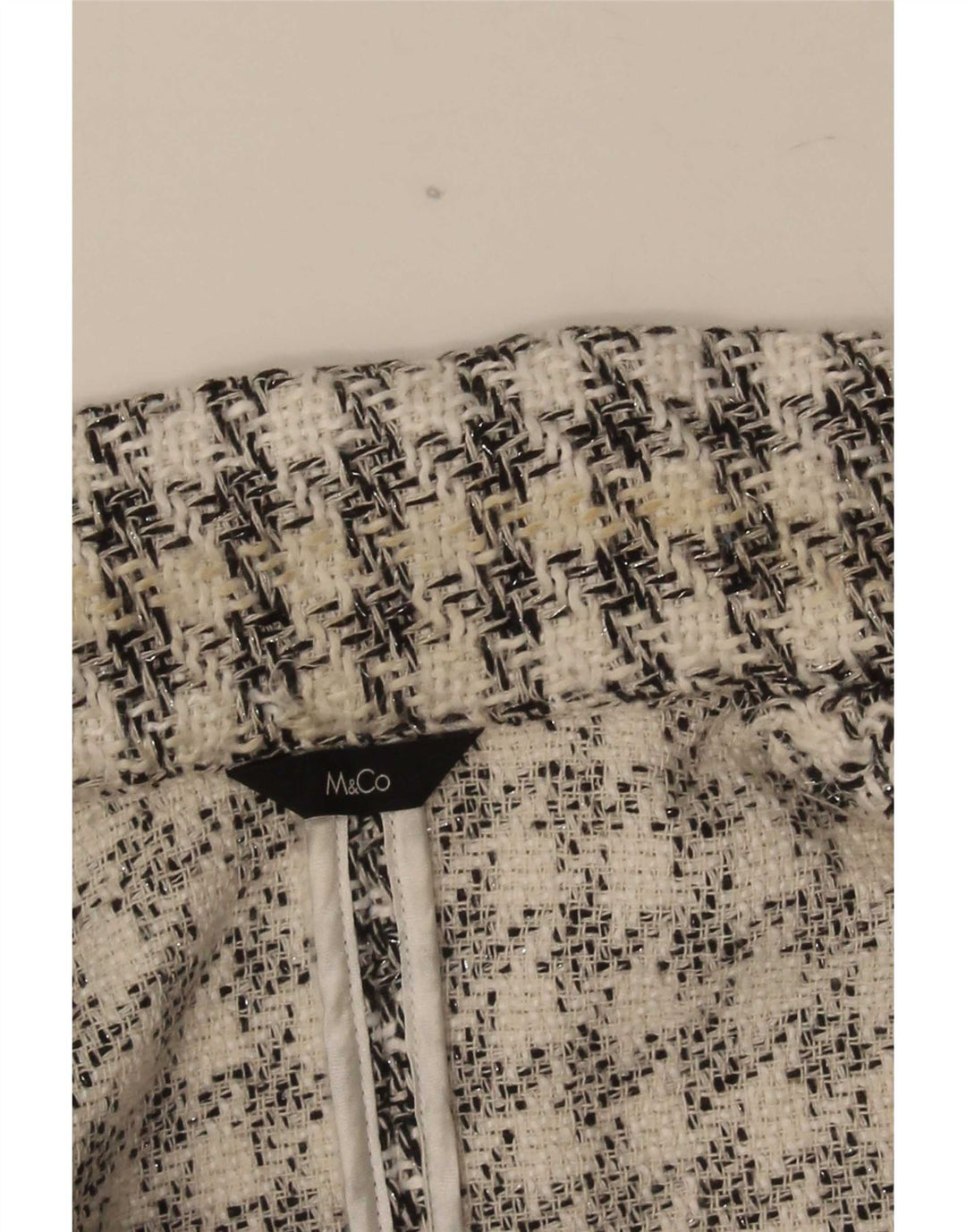 M&Co Γυναικείο σακάκι σακάκι με 1 κουμπί UK 14 Medium White Houndstooth