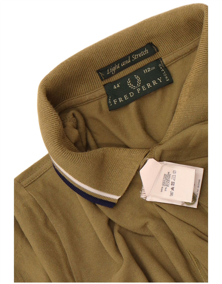 Fred Perry Ανδρικό ελαφρύ και Stretch Πόλο Μπλουζάκι από μεσαίο χακί βαμβάκι