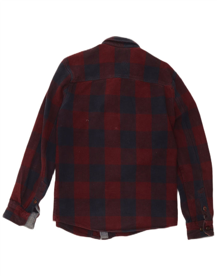 Fat Face Ανδρικό πουκάμισο Classic Fit Flannel Μικρό κόκκινο βαμβακερό