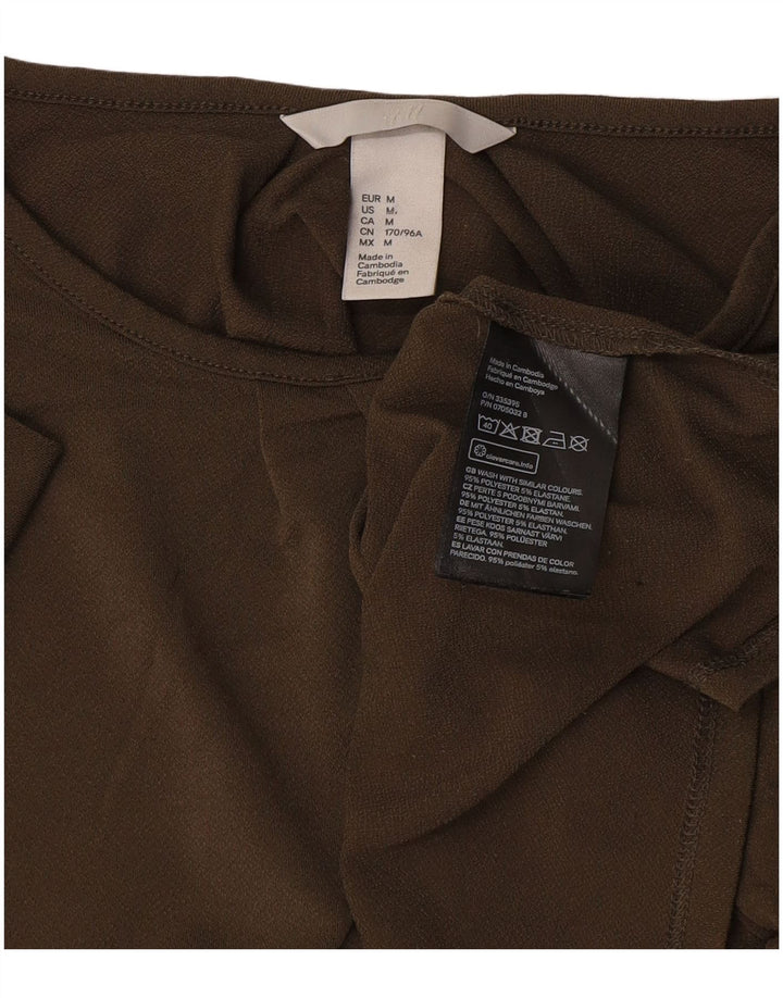 H&M Γυναικεία Μπλούζα Τοπ UK 14 Medium Khaki Polyester