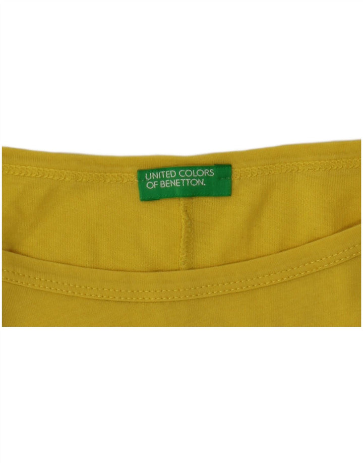 Γυναικεία γραφική μπλούζα BENETTON Top UK 16 Large Yellow