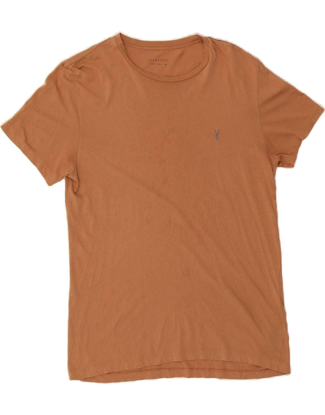 ALL SAINTS Mens T-Shirt Top Large Beige Cotton Vintage All Saints and Second-Hand All Saints from Messina Hembry 