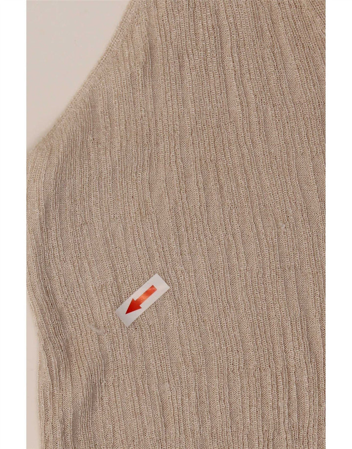 Zara Γυναικεία Αμάνικη Μπλούζα Τοπ UK 10 Small Grey Viscose