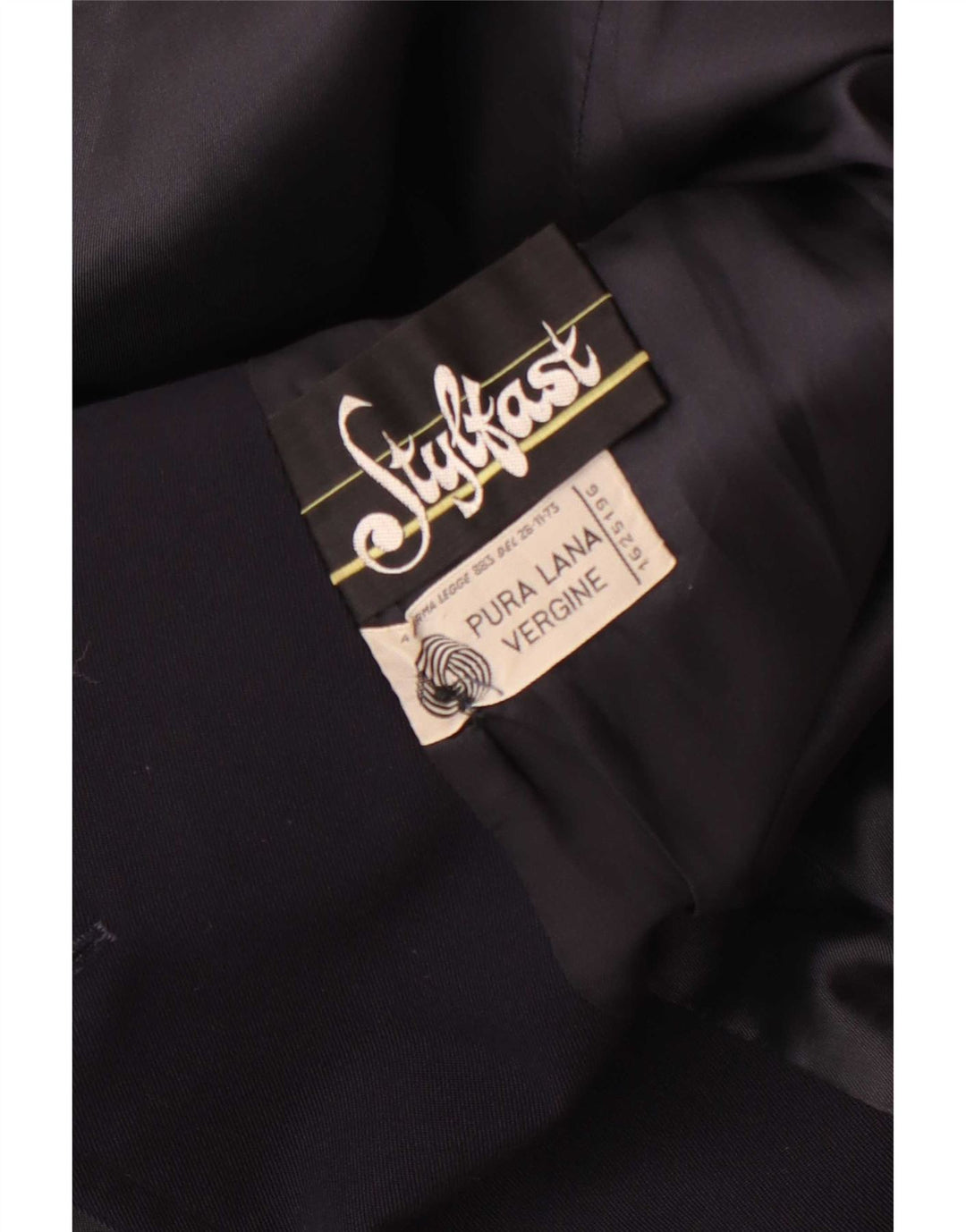 Vintage Ανδρικό διπλό παλτό UK 36 Small Navy Blue Wool