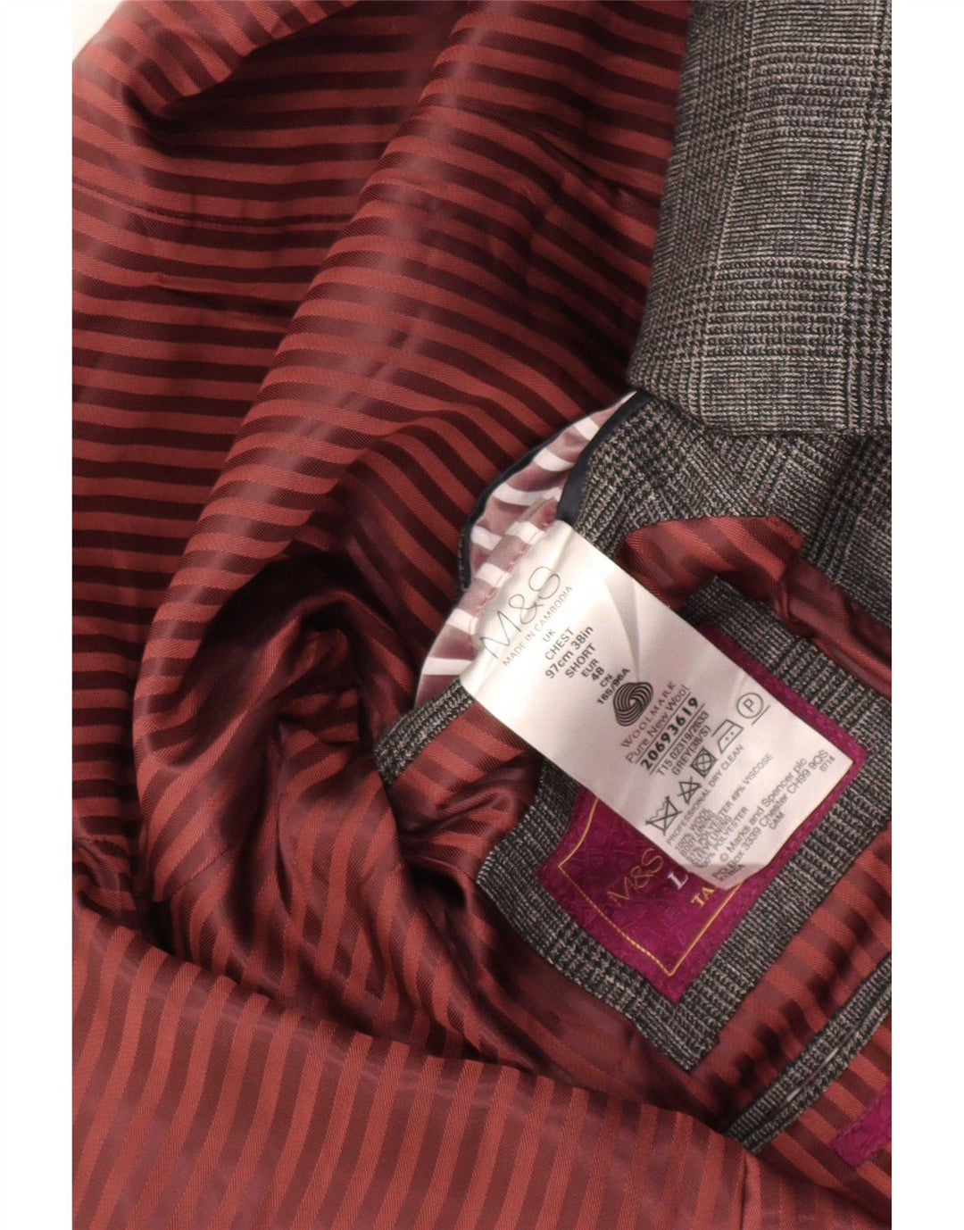 Marks & Spencer Ανδρικό σακάκι μπλέιζερ UK 38 μεσαίου γκρι μαλλί
