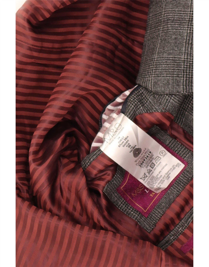 Marks & Spencer Ανδρικό σακάκι μπλέιζερ UK 38 μεσαίου γκρι μαλλί