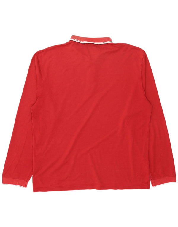 Champion Ανδρικό μακρυμάνικο μπλουζάκι πόλο 2XL κόκκινο