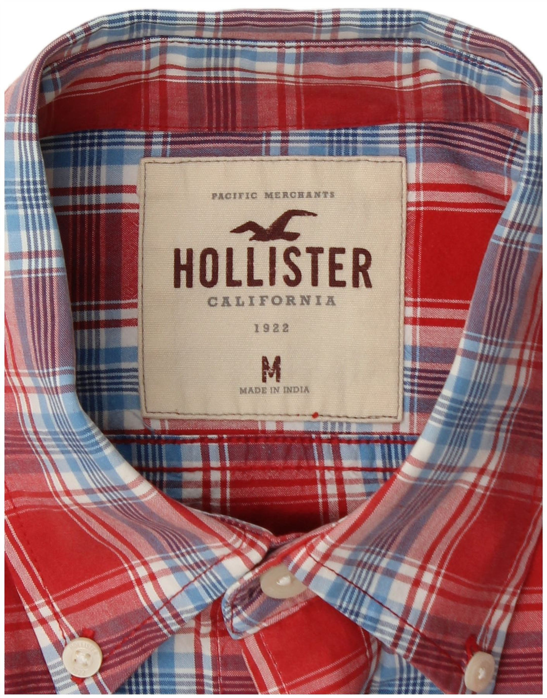 Ανδρικό πουκάμισο HOLLISTER, μεσαίο κόκκινο βαμβακερό