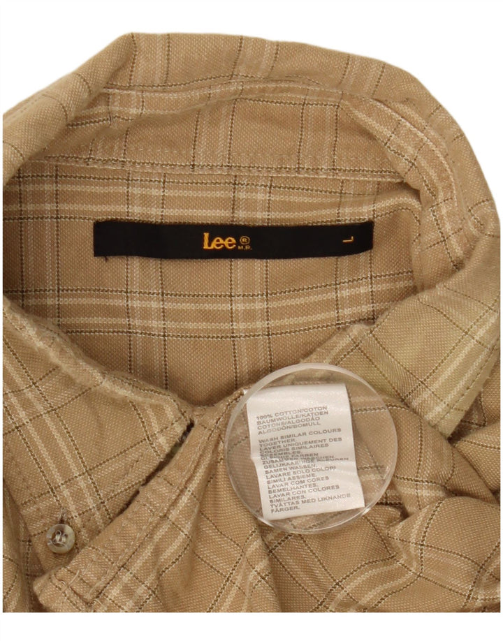 Ανδρικό πουκάμισο Lee Flannel Μεγάλο μπεζ βαμβάκι