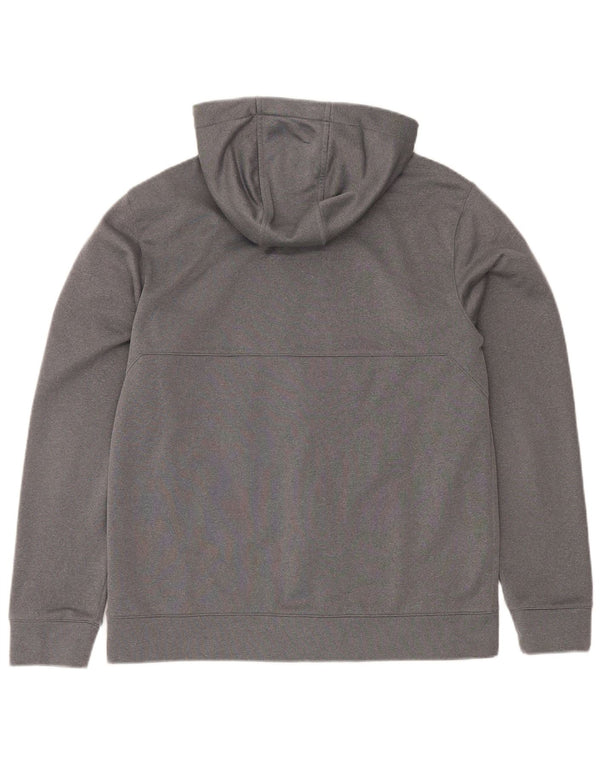 The North Face Mens Zip Hoodie Sweater Medium Grey Polyester