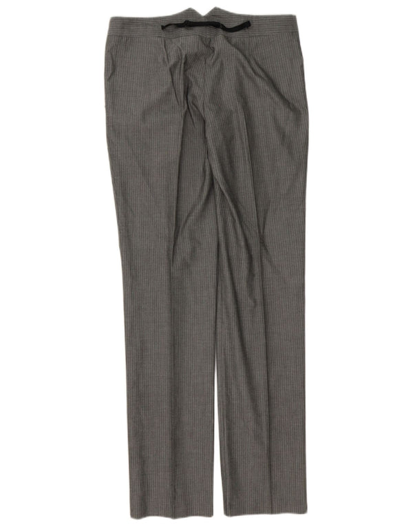 Sisley γυναικείο κοστούμι παντελόνι IT 42 Medium W30 L32 Grey Pinstripe