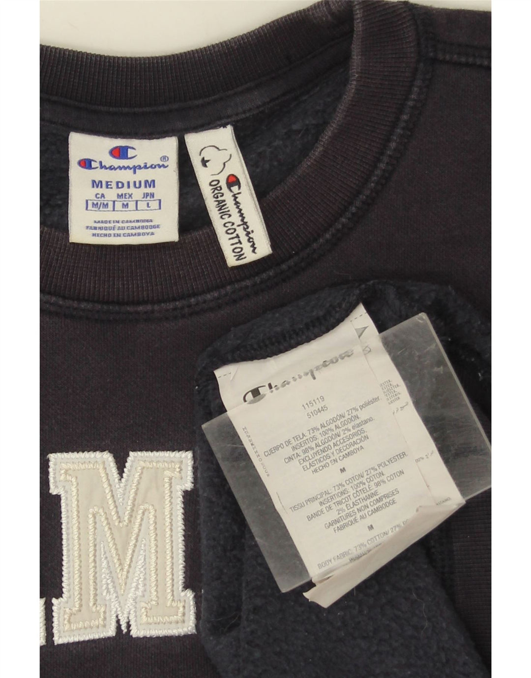 Ανδρικό γραφικό φούτερ Champion Jumper Medium Navy Blue Cotton