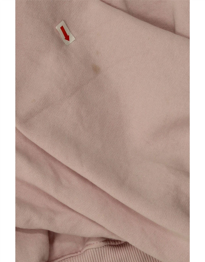 Zara Γυναικεία φούτερ Crop Oversized Jumper UK 14 Medium Pink Cotton