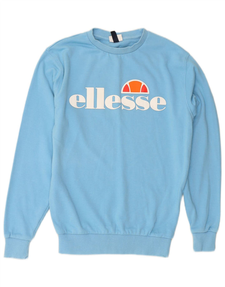 Γυναικείο γραφικό φούτερ ELLESSE Jumper UK 8 Small Blue Cotton