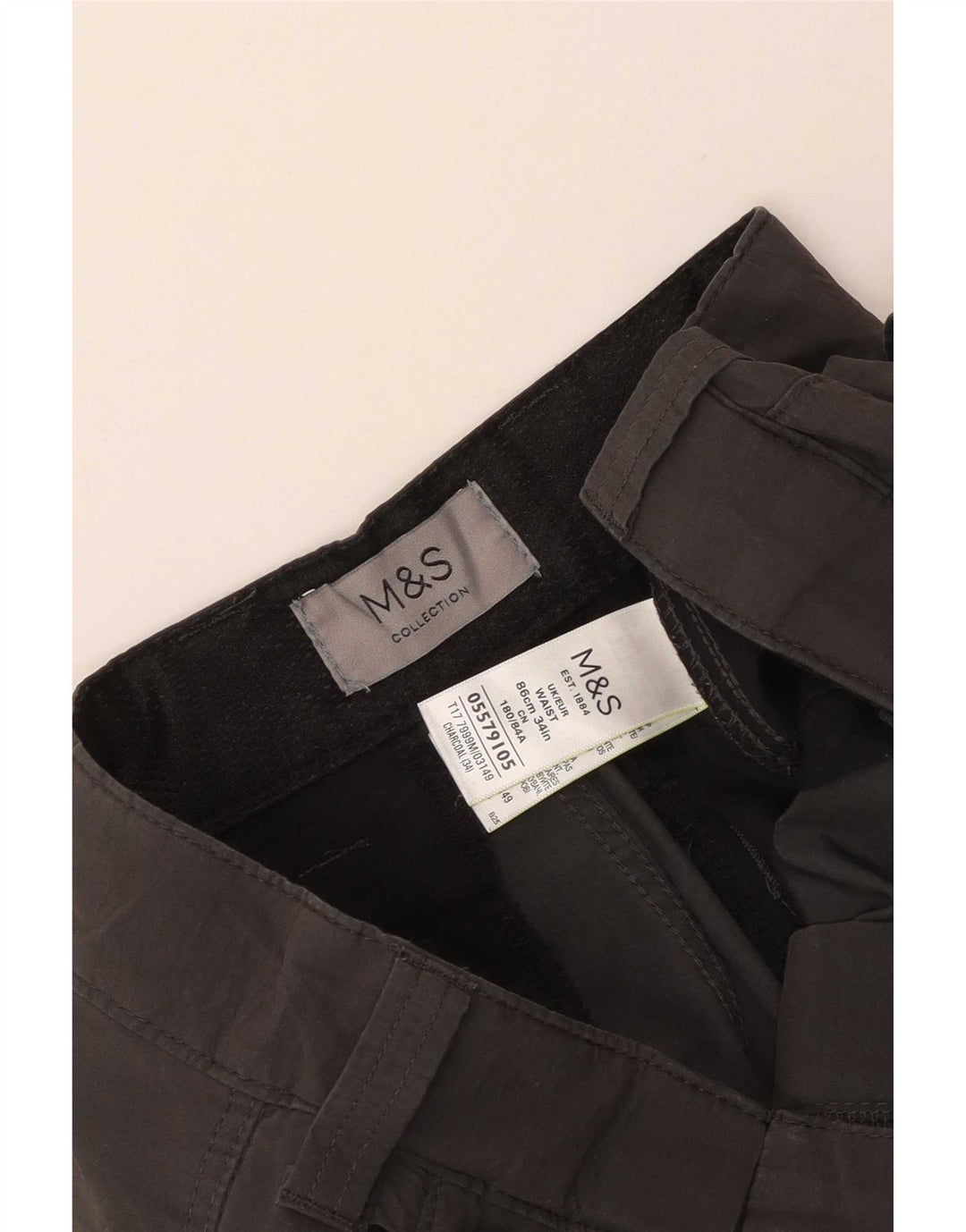 Ανδρικό σορτς Cargo Marks & Spencer W34 μεγάλο γκρι βαμβακερό
