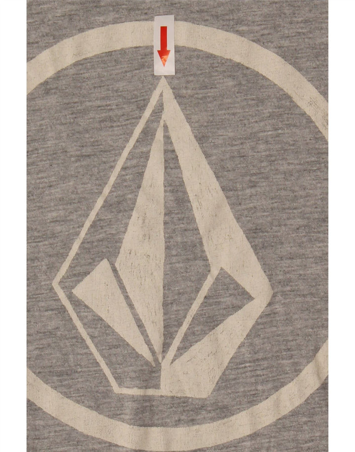 Ανδρικό γραφικό T-Shirt Volcom Top Large Grey Colourblock Βαμβακερό