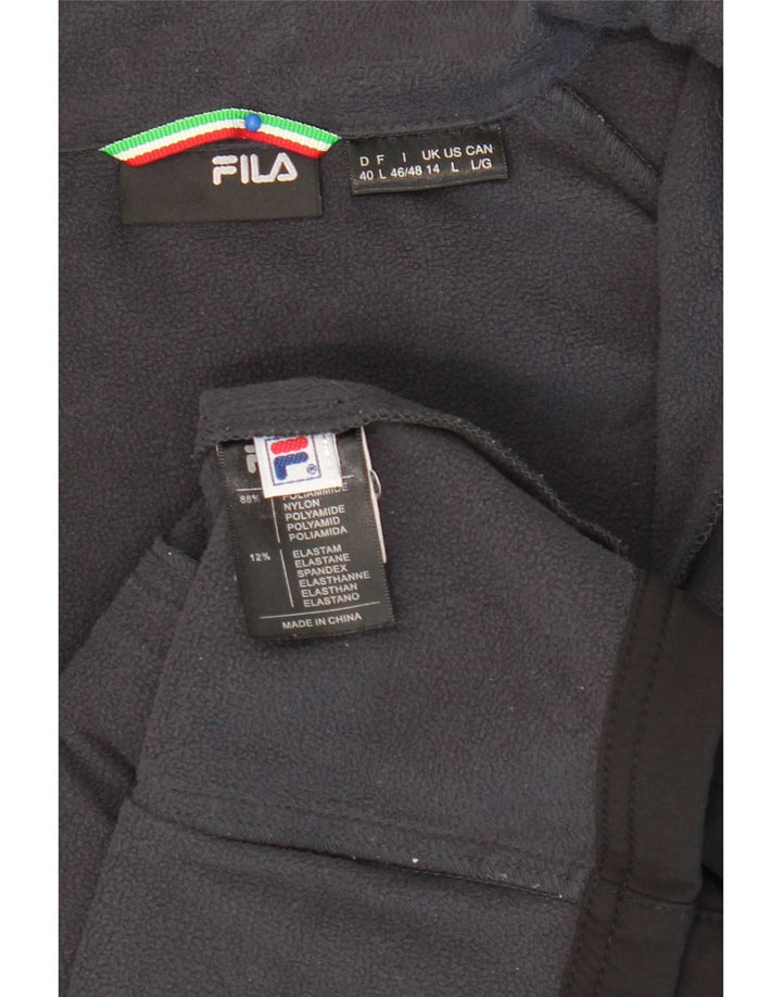 Γυναικεία αθλητική φόρμα Fila Top Jacket UK 14 Large Black Nylon