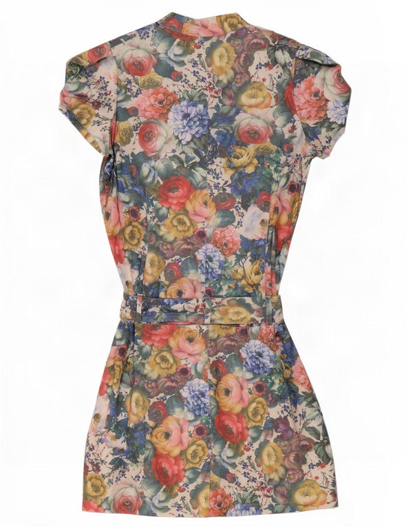 Vintage γυναικείο φόρεμα μέσης UK 22 3XL Πολύχρωμο Floral