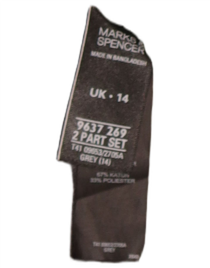 Marks & Spencer Γυναικείο πουλόβερ Longline Cardigan UK 14 Medium Grey