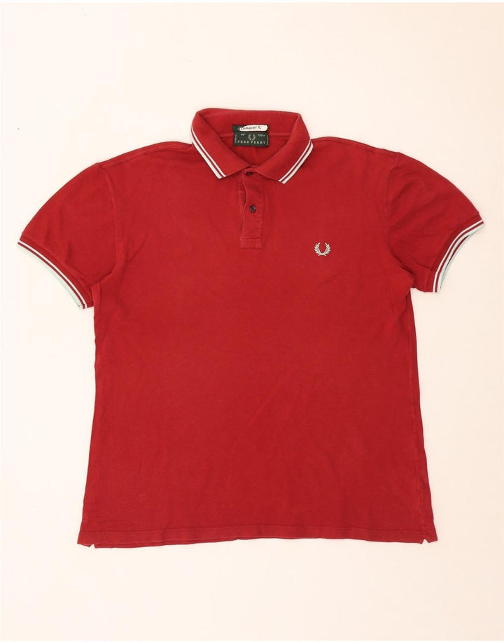 Fred Perry Ανδρικό πουκάμισο Polo IT 48 Βαμβακερό μεσαίο μπορντό
