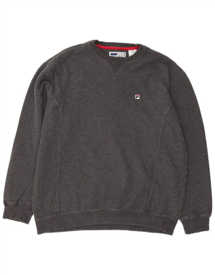FILA Mens Sweatshirt Jumper Large Grey Cotton