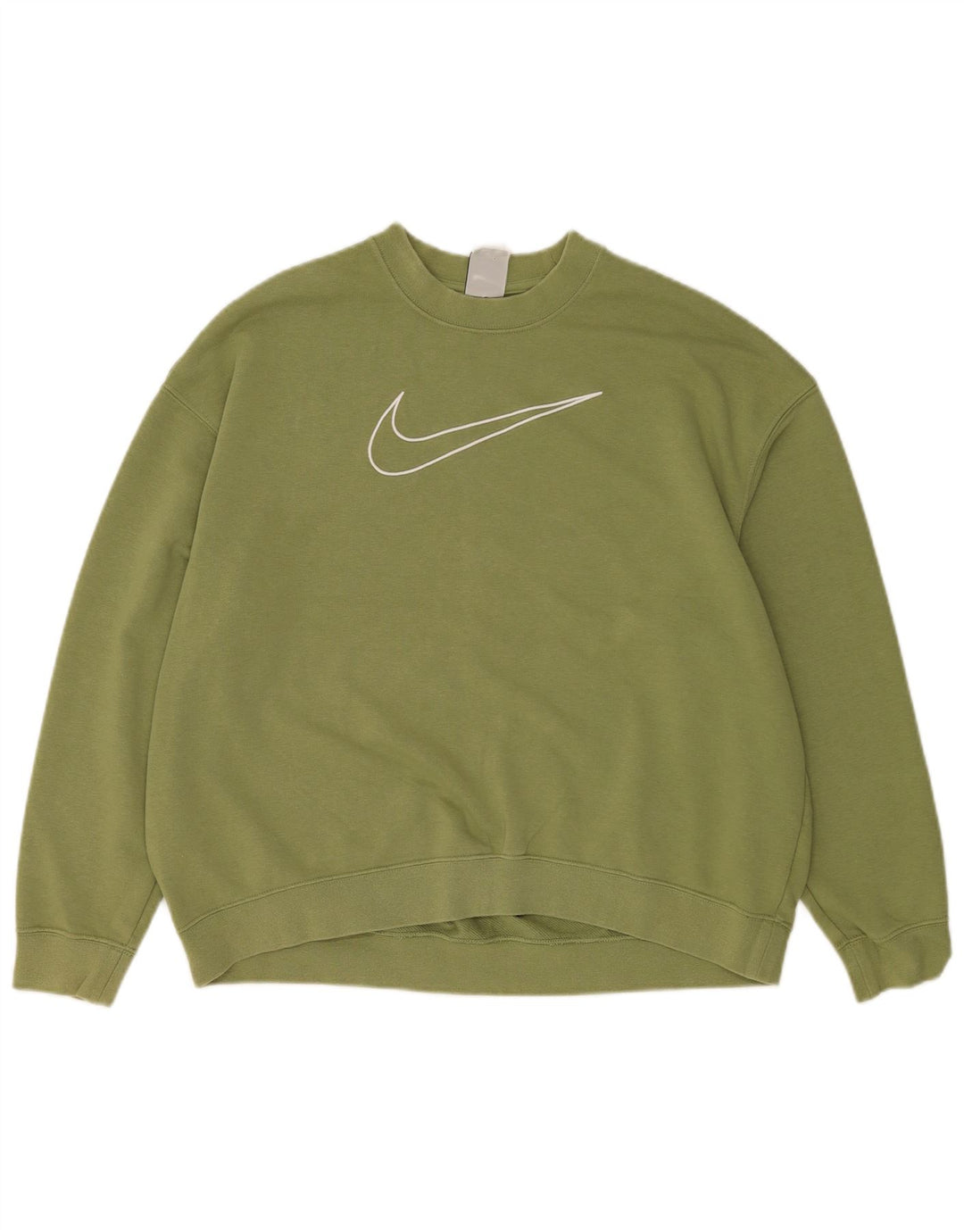 Γυναικεία Nike Dri Fit γραφική μπλούζα μεγάλου μεγέθους Jumper UK 14 Μεσαίο πράσινο