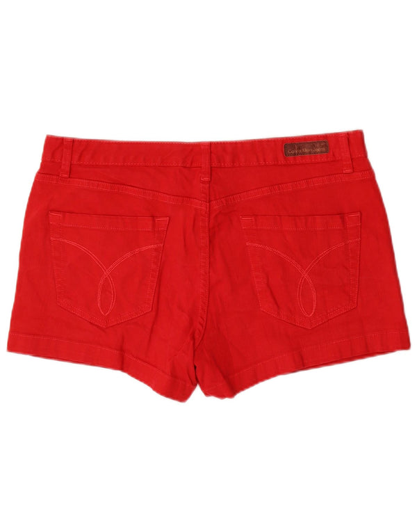 CALVIN KLEIN Womens Classic Denim Shorts W31 Medium Red Cotton
