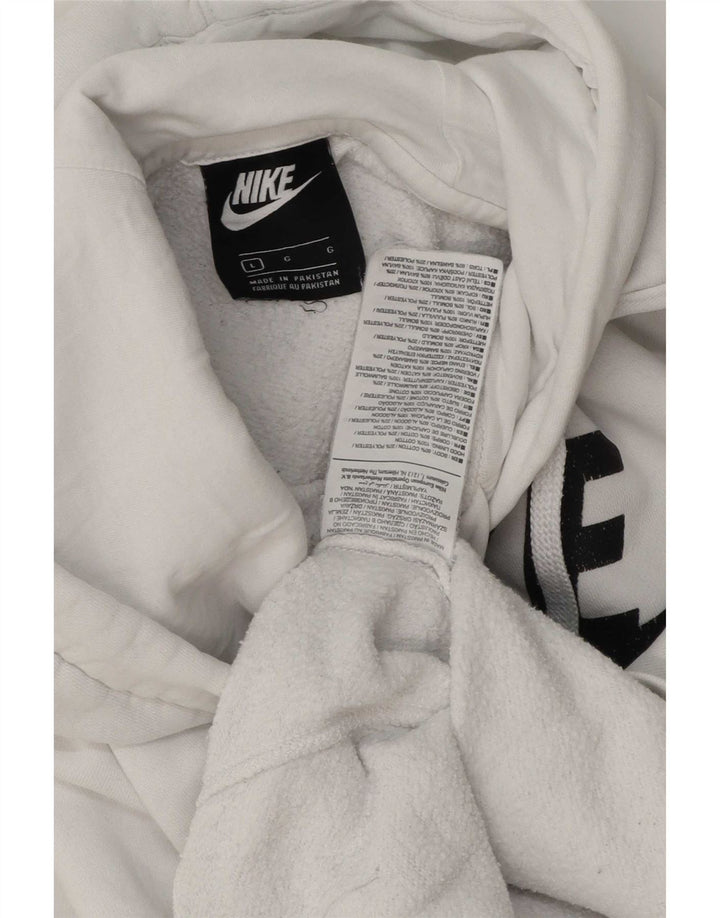 Ανδρικό γραφικό κουκούλα Nike, μεγάλο λευκό βαμβακερό