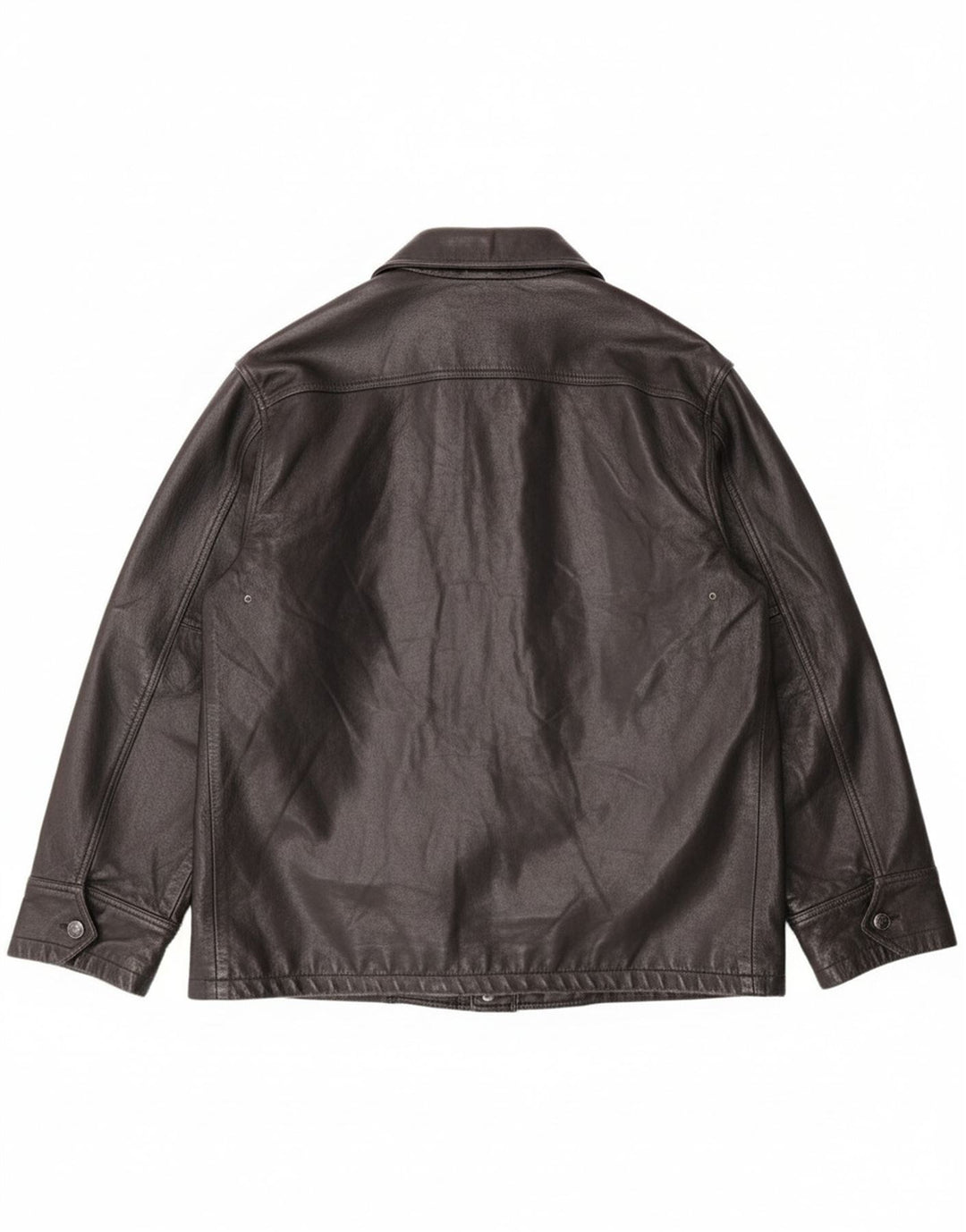 CONBIPEL Mens Hooded Leather Jacket IT 46 Small Black Leather