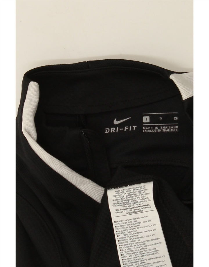 Ανδρική φόρμα πουλόβερ με φερμουάρ Dri Fit NIKE Top Small Black Colourblock