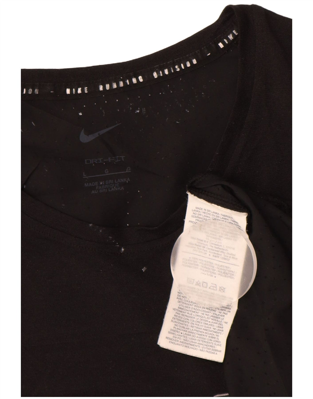 Ανδρικό γραφικό T-Shirt NIKE, ανδρικό Dri Fit, μεγάλο μαύρο πολυεστέρα