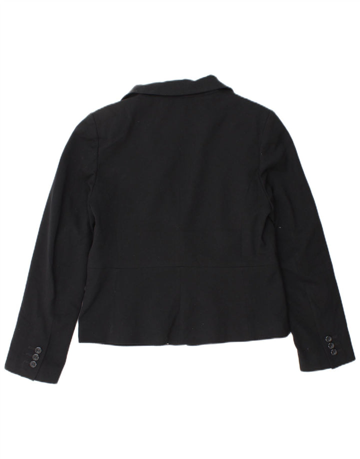 Marks & Spencer Γυναικείο Μπουφάν Blazer Crop 1 Button UK 12 Medium Black