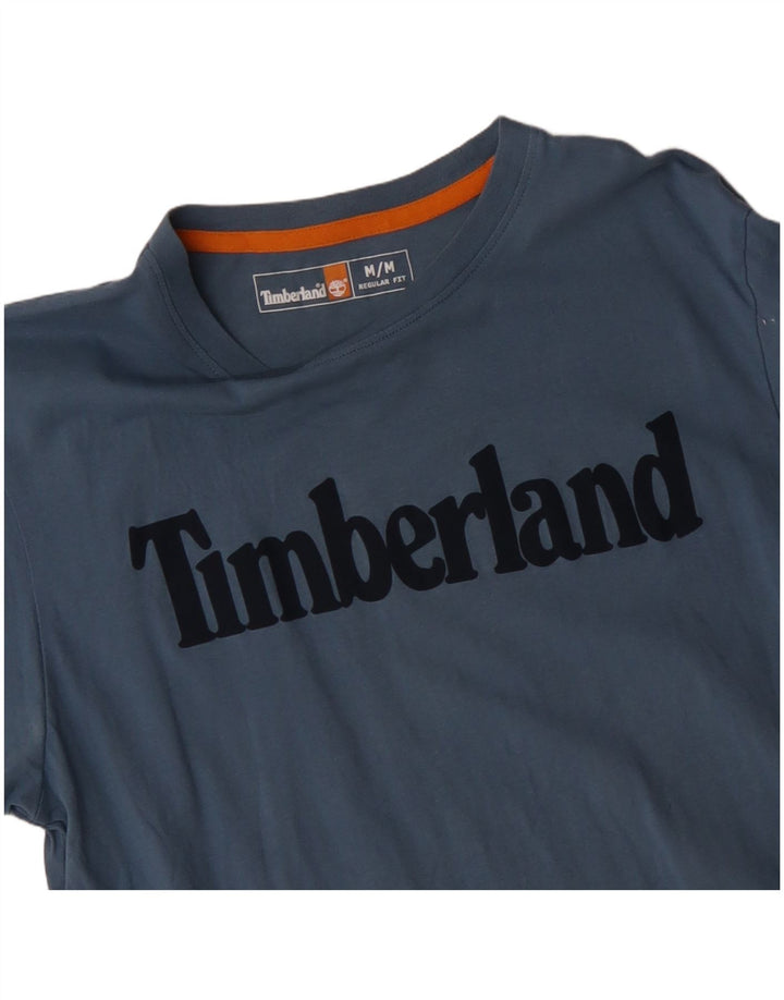 TIMBERLAND Ανδρικό T-Shirt Regular Fit Top από μεσαίο μπλε βαμβακερό