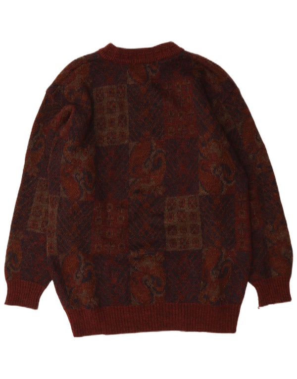 Marks & Spencer Ανδρικό πουλόβερ με λαιμόκοψη St. Michael Crew Medium Burgundy