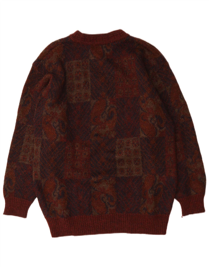 Marks & Spencer Ανδρικό πουλόβερ με λαιμόκοψη St. Michael Crew Medium Burgundy
