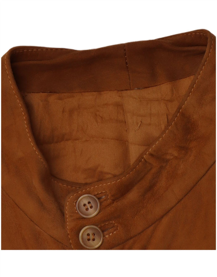 Vintage Ανδρικό Suede Bomber Jacket UK 38 Medium Brown