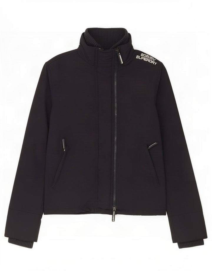 Superdry Γυναικείο Μπουφάν βροχής UK 14 Medium Navy Blue Nylon