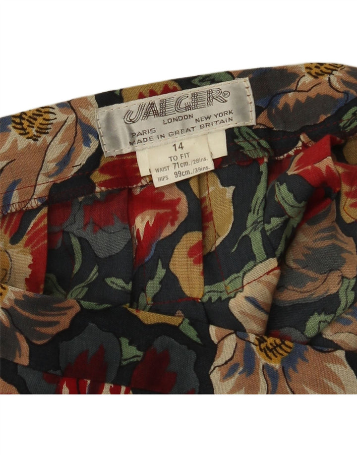 Γυναικεία φούστα Jaeger UK 14 Medium W28 Πολύχρωμο Floral μαλλί