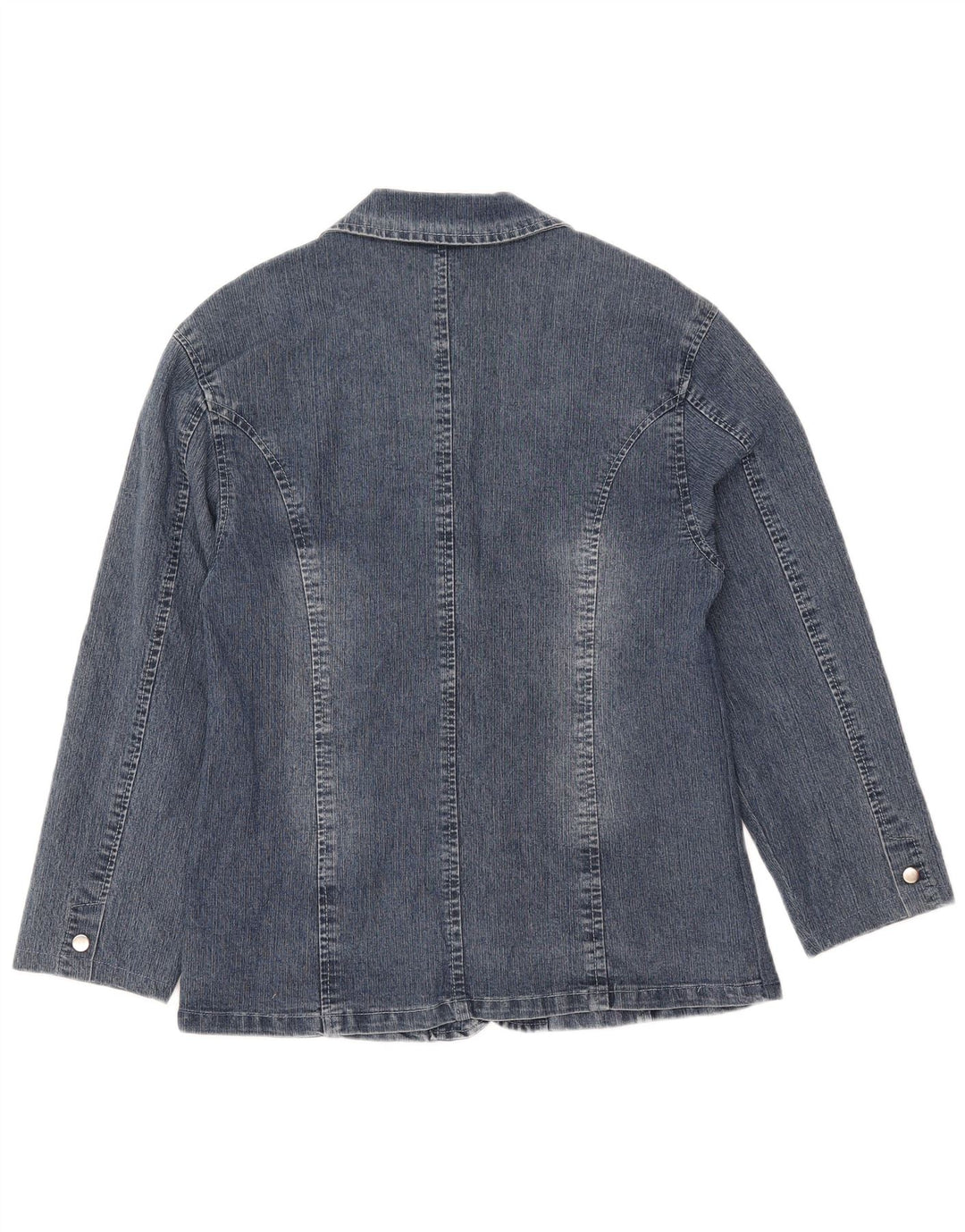 Vintage Γυναικείο Τζιν Μπλέιζερ Μπουφάν IT 50 XL Μπλε βαμβακερό με 2 κουμπιά