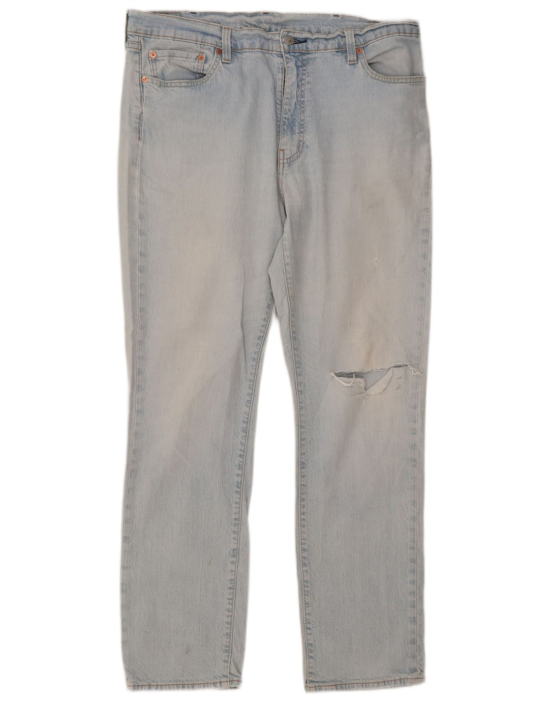 Levi's Mens 511 Distressed Slim Jeans W38 L32 Μπλε βαμβακερό