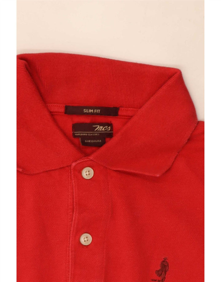 Ανδρικό πουκάμισο πόλο Marlboro Classics Slim Fit Μεσαίο κόκκινο