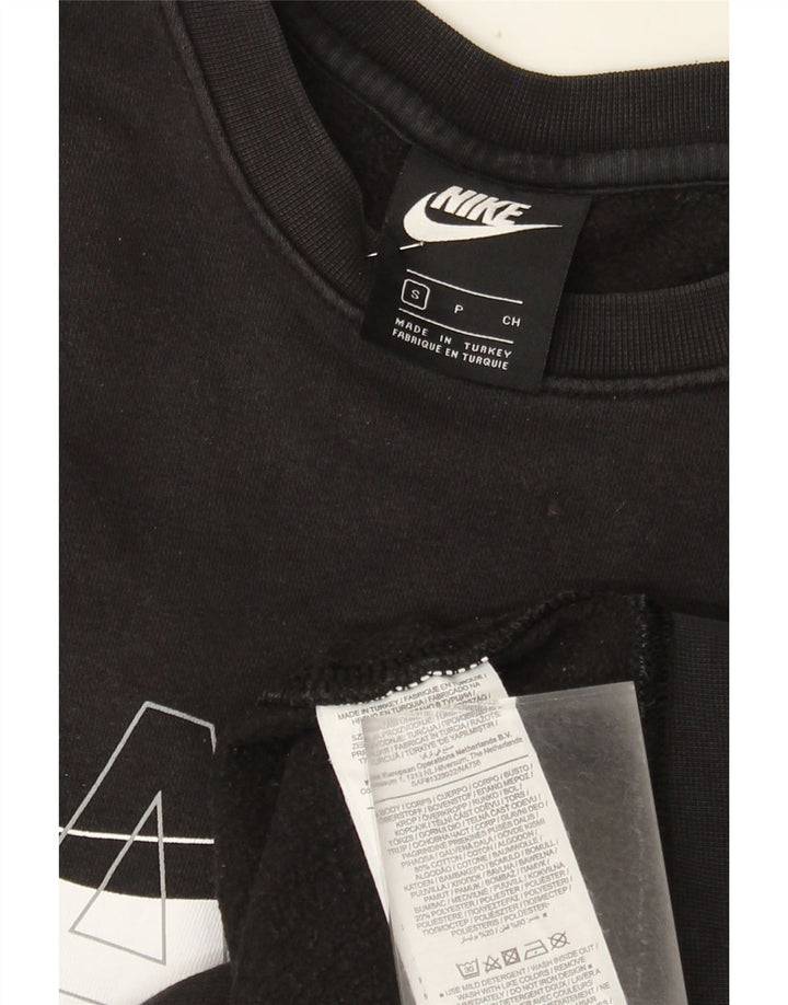 Ανδρικό γραφικό φούτερ Nike, μαύρο βαμβακερό