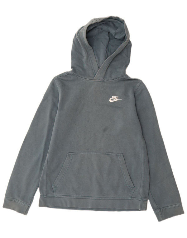 Nike Boys Hoodie Jumper 12-13 ετών Μεγάλο μπλε βαμβακερό