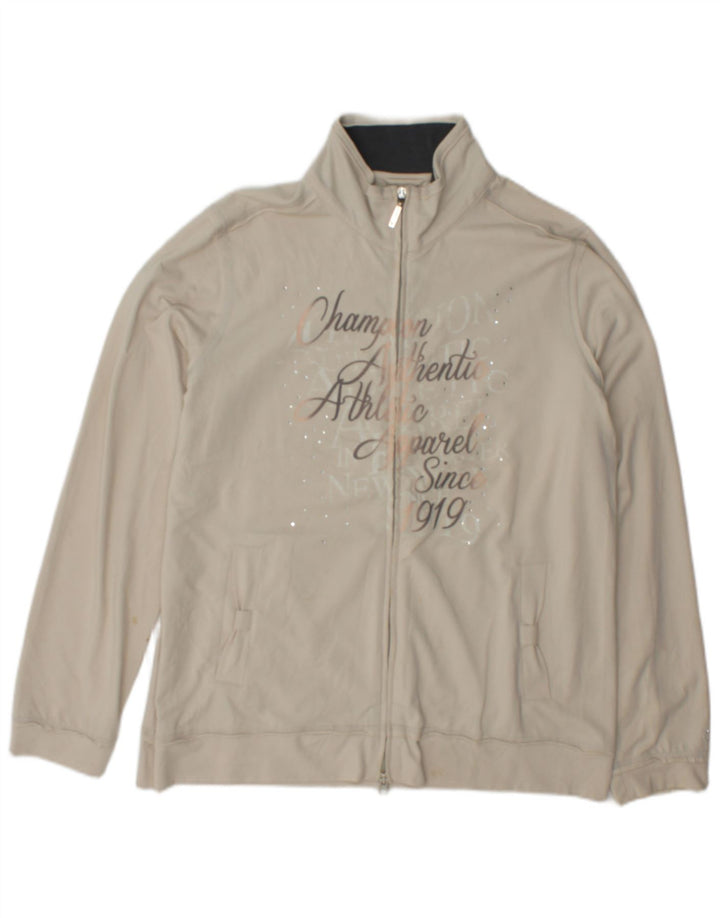 Champion Womens Easy Fit Graphic αθλητική φόρμα Top Jacket Large Beige
