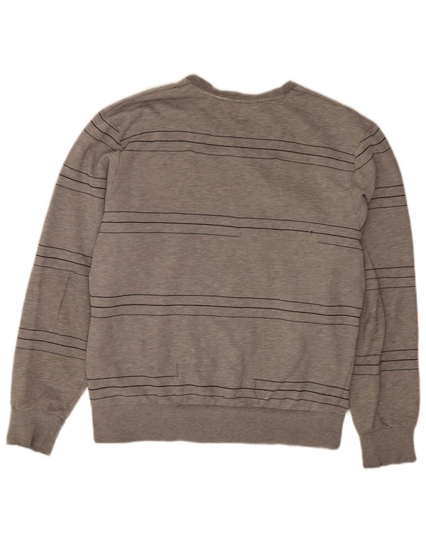 Ανδρικό φούτερ Adidas Jumper Μεγάλο γκρι βαμβακερό ριγέ