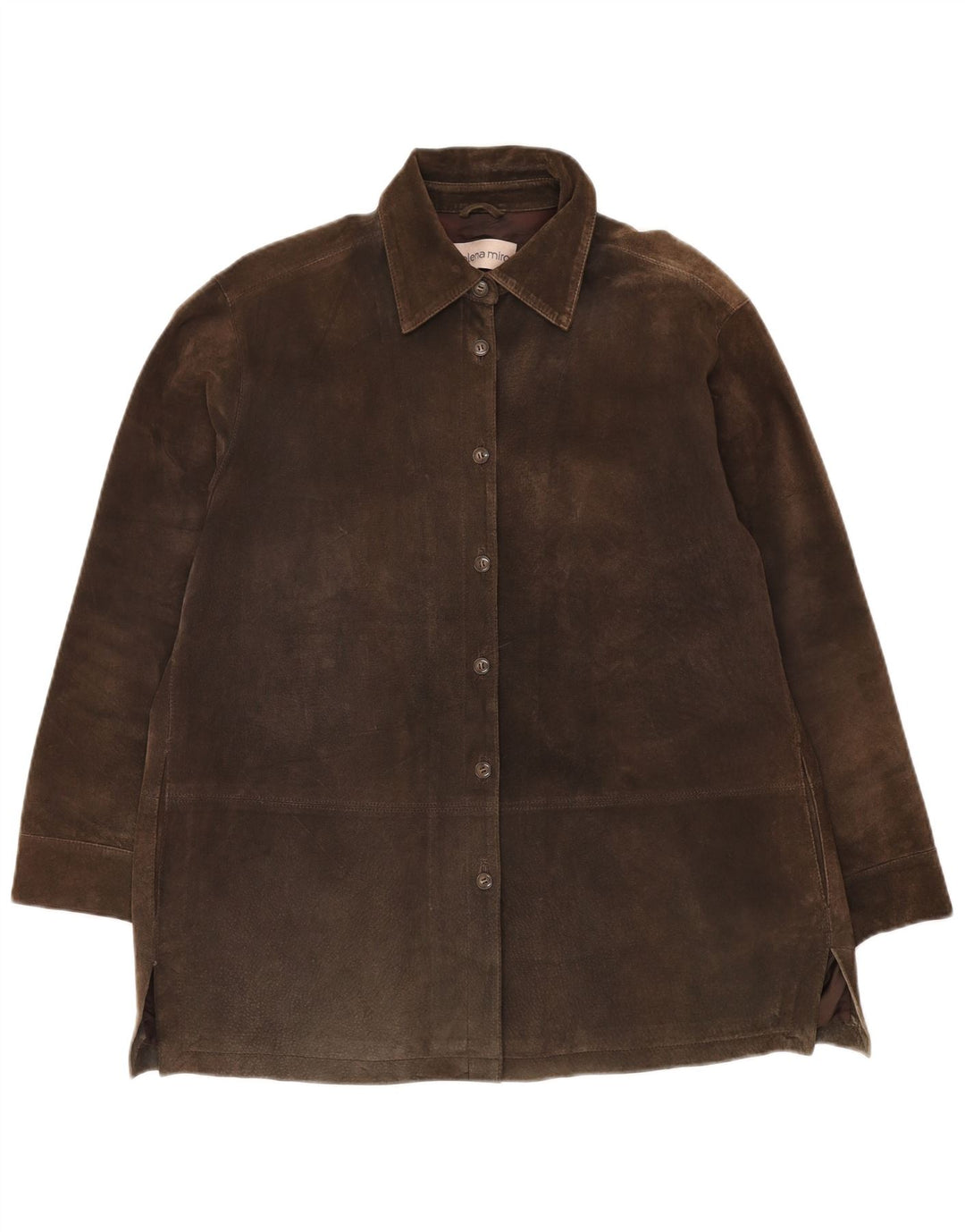 ELENA MIRO Γυναικείο Suede Jacket UK 14 μεγάλο καφέ δέρμα