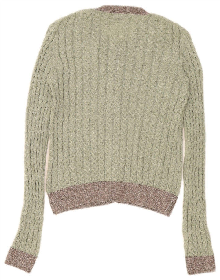 Zara Γυναικείο πουλόβερ UK 12 Medium Green Colourblock