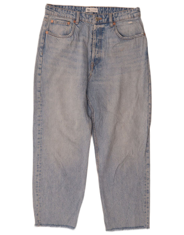 Zara Γυναικείο τζιν ψηλόμεσο κωνικό EU 44 XL W34 L26 Μπλε